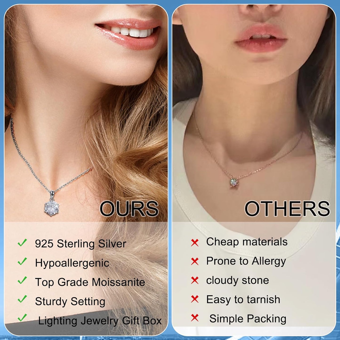 Ideal Cut Moissanite Pendant Necklace
