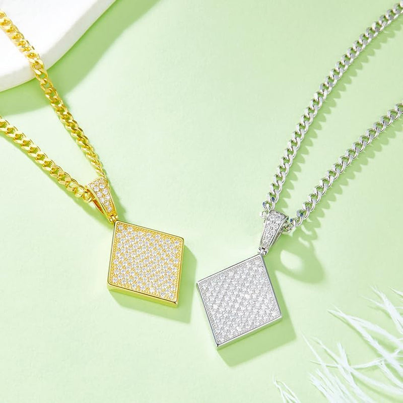 VVS1 Moissanite Rhombus Pendant