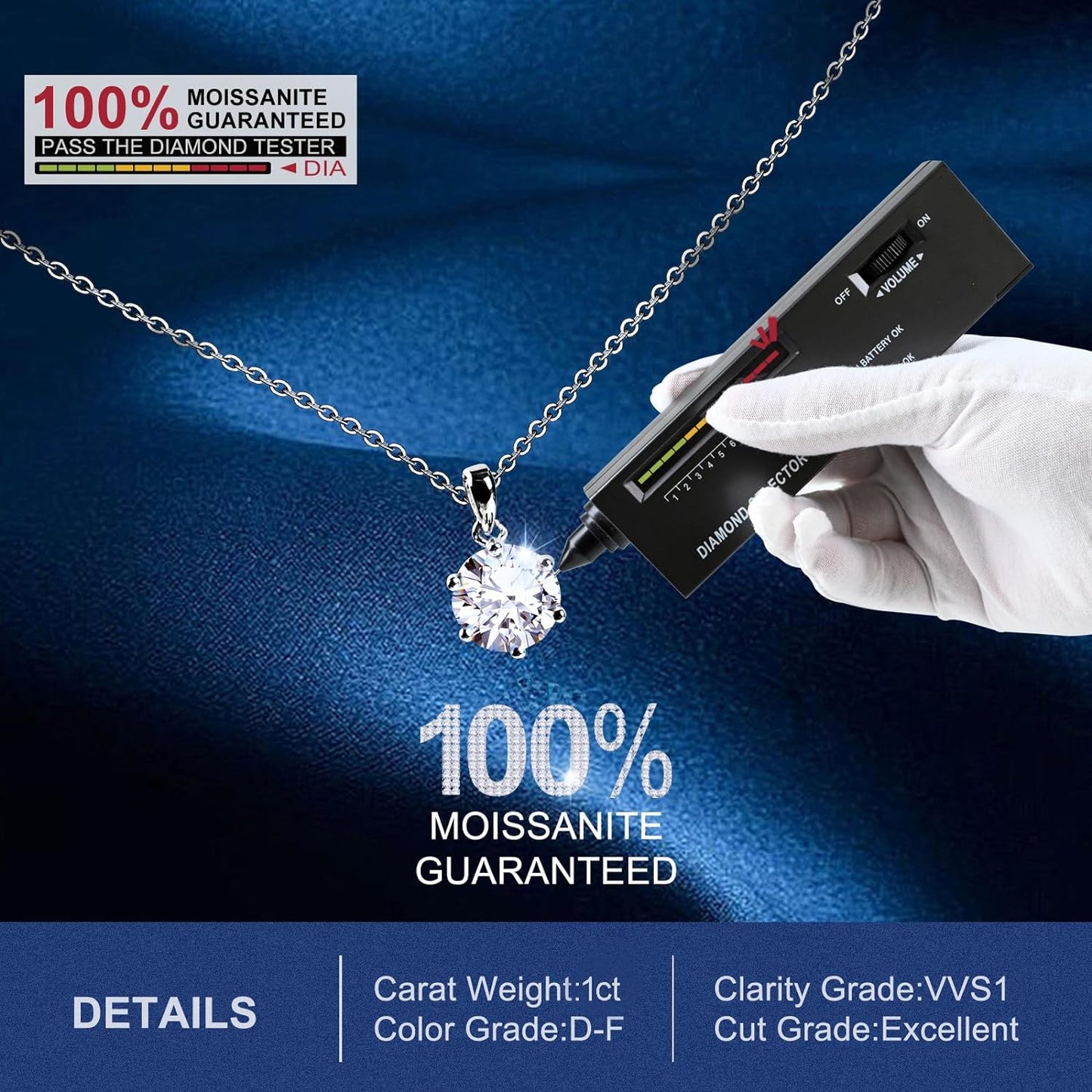 Ideal Cut Moissanite Pendant Necklace