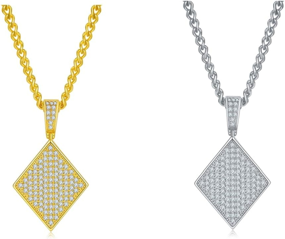 VVS1 Moissanite Rhombus Pendant