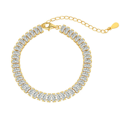 18K Gold Baguette Tennis Bracelet