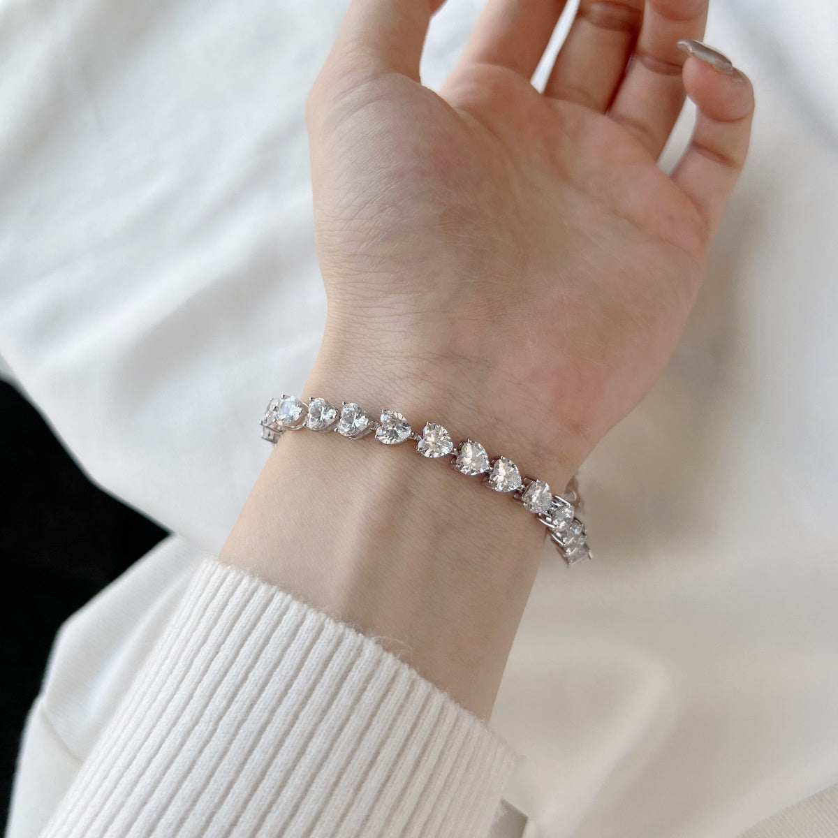 CZ Love me Tennis Bracelet