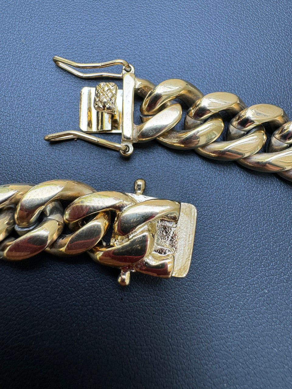 Miami Cuban Link Chain - Surgical Stainless Steel - 14k Yellow Gold Plated