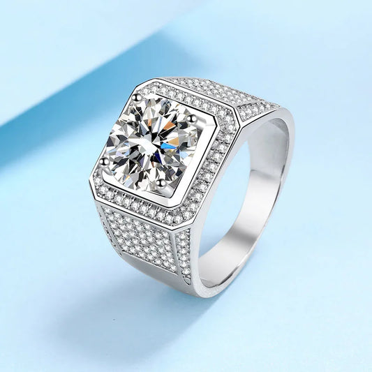 Big 5-Carat Moissanite Square Ring