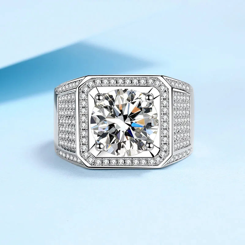 Big 5-Carat Moissanite Square Ring