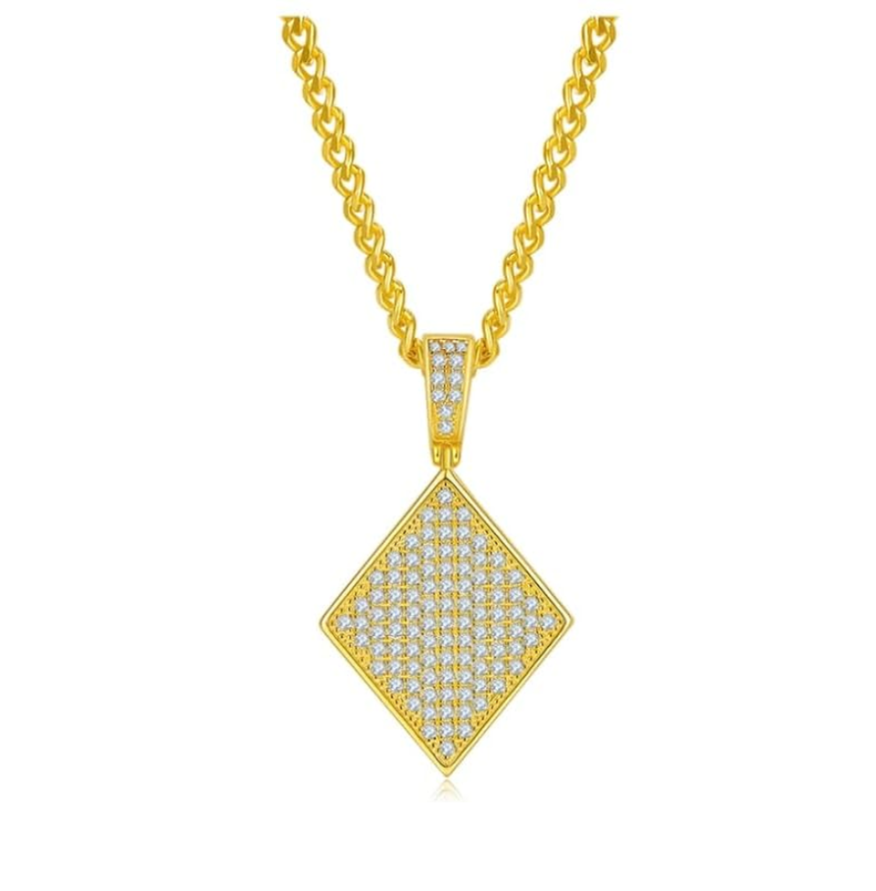 VVS1 Moissanite Rhombus Pendant