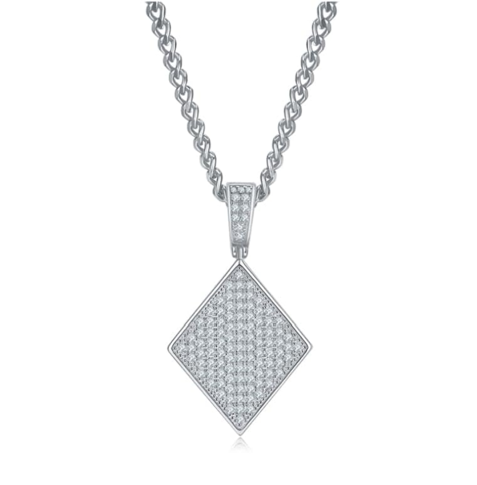 VVS1 Moissanite Rhombus Pendant