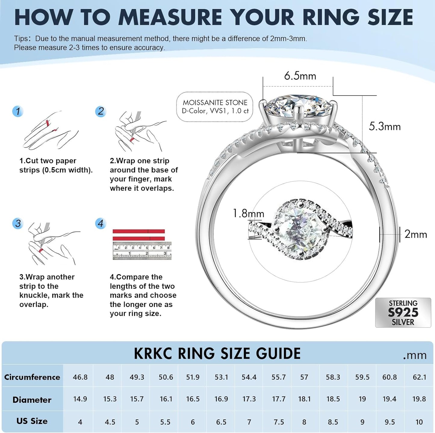 Brilliant Round-Cut Moissanite Ring