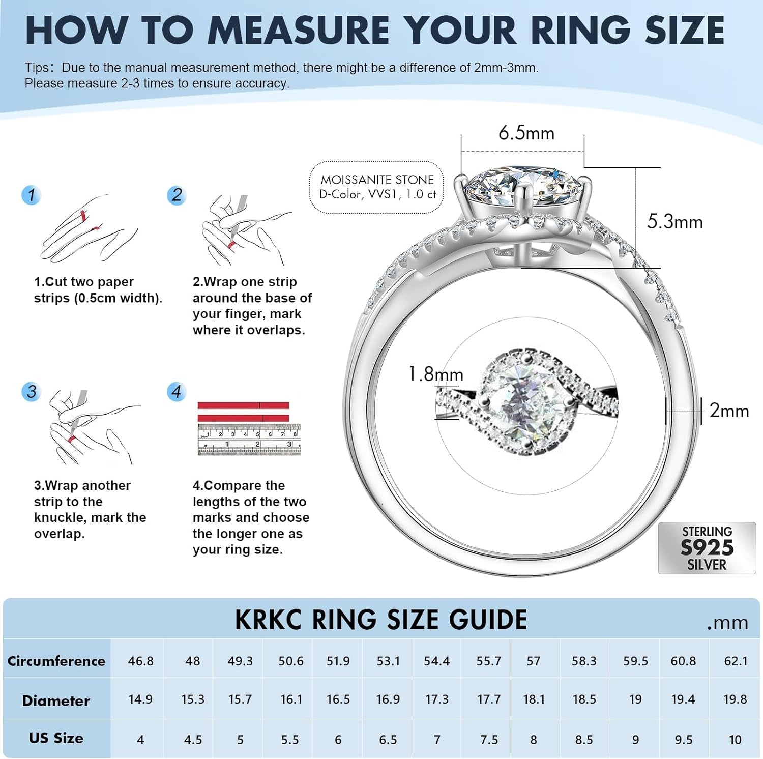 Brilliant Round-Cut Moissanite Ring