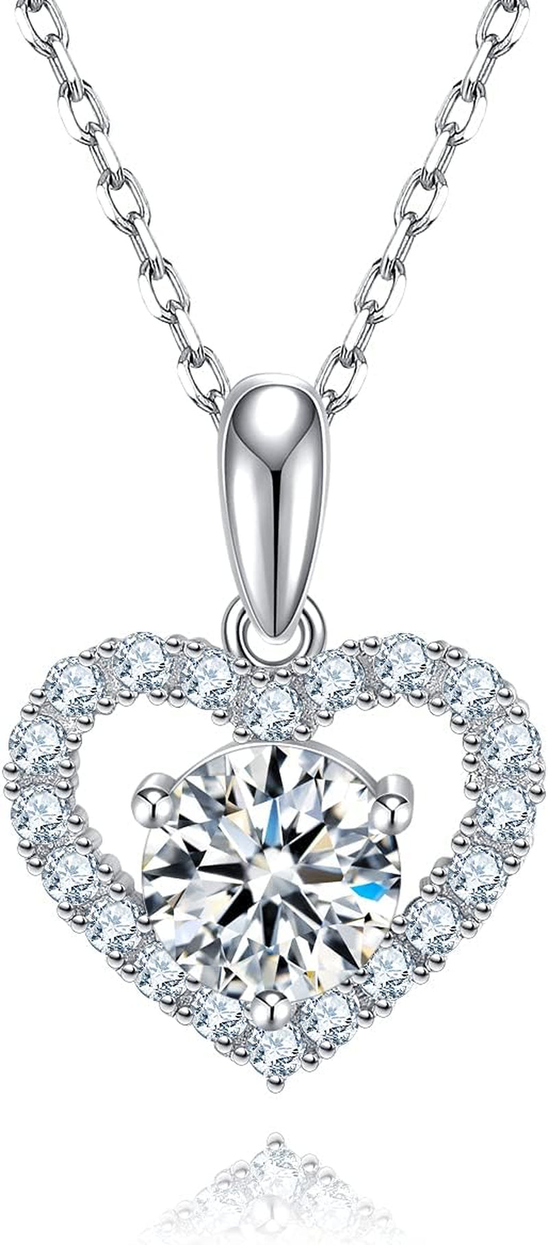 Ideal Cut Moissanite Pendant Necklace 