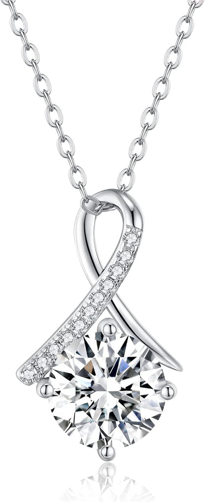 Ideal Cut 3CT Moissanite Tear Drop Pendant Necklace  