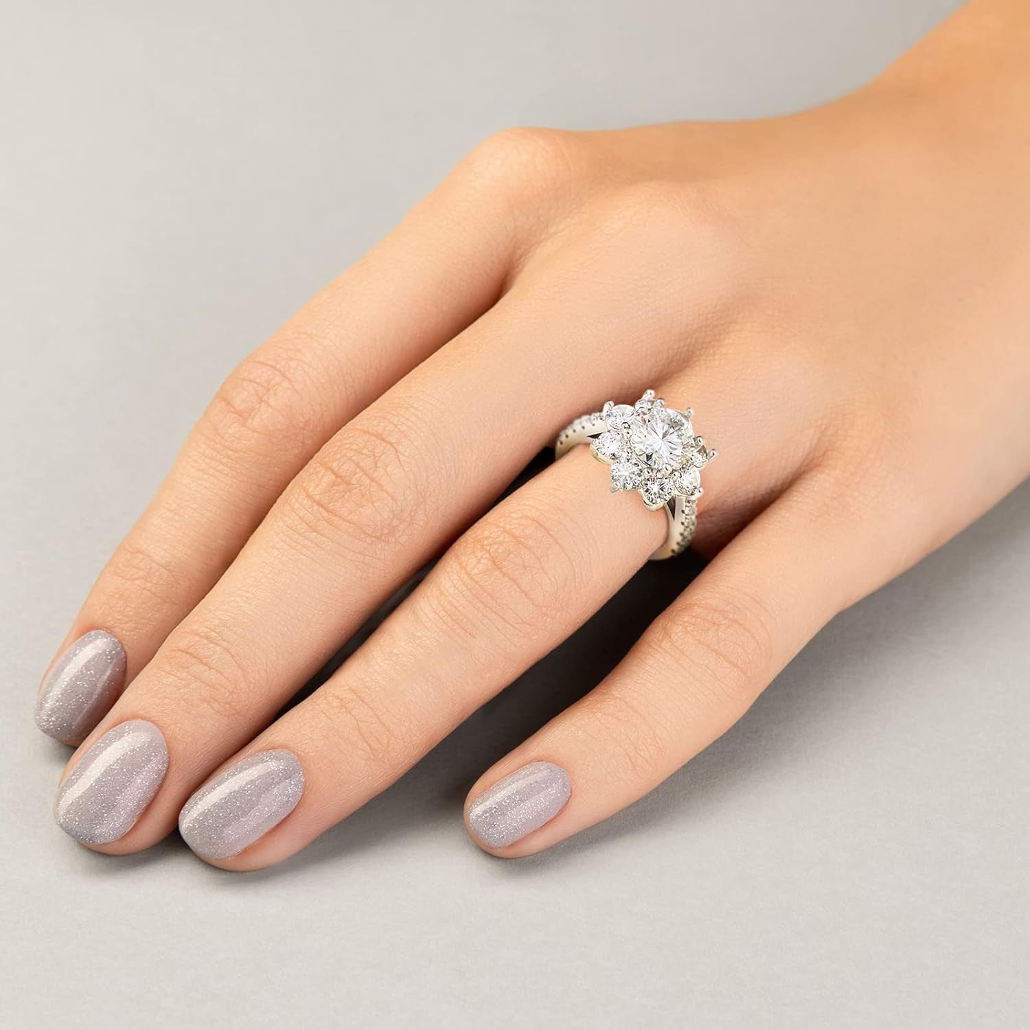 Moissanite Sunflower Ring