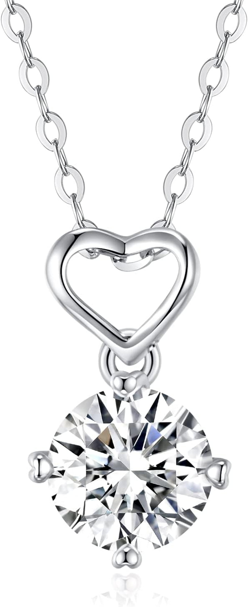 Ideal Cut Moissanite Pendant Necklace 