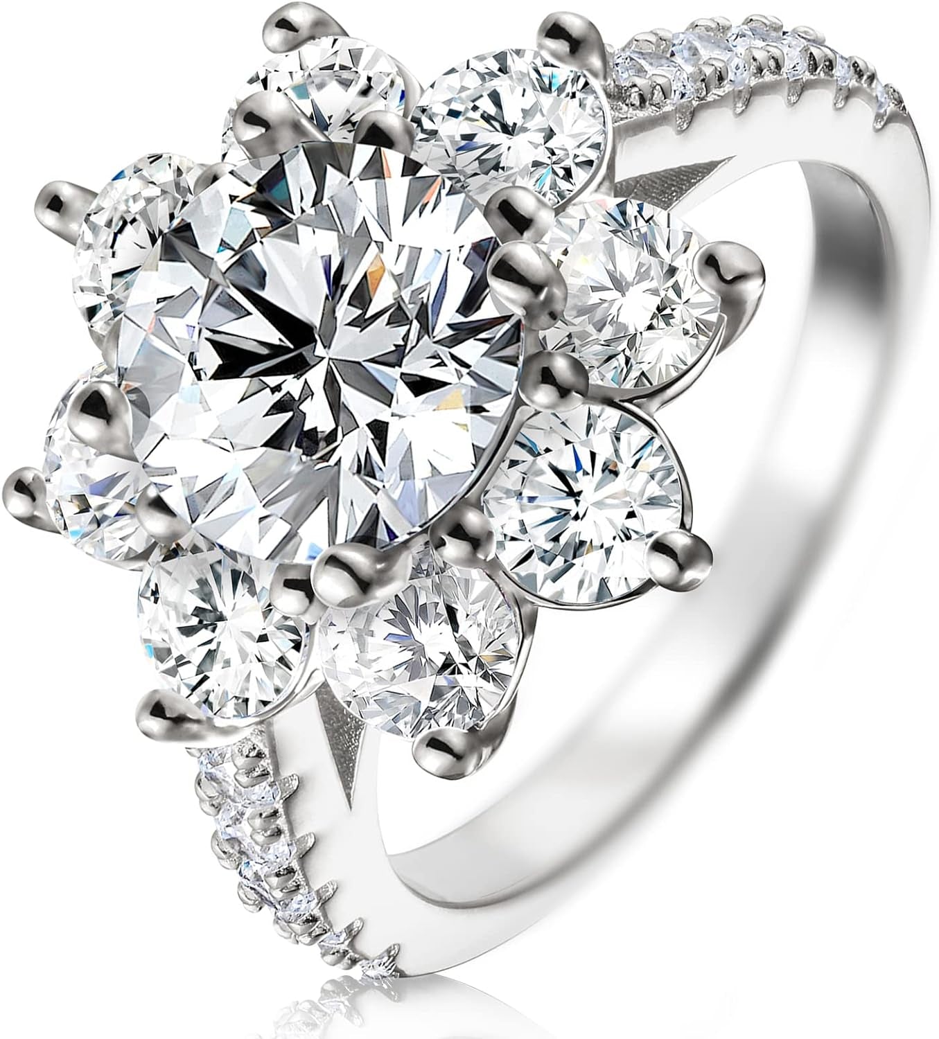 Moissanite Sunflower Ring