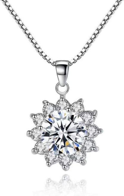 Ideal Cut Moissanite Pendant Necklace 