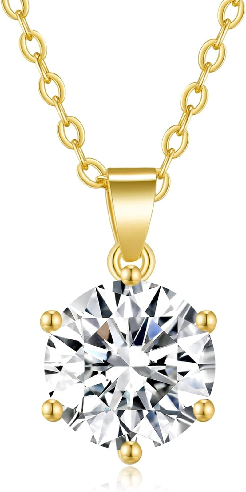 Ideal Cut Moissanite Pendant Necklace 