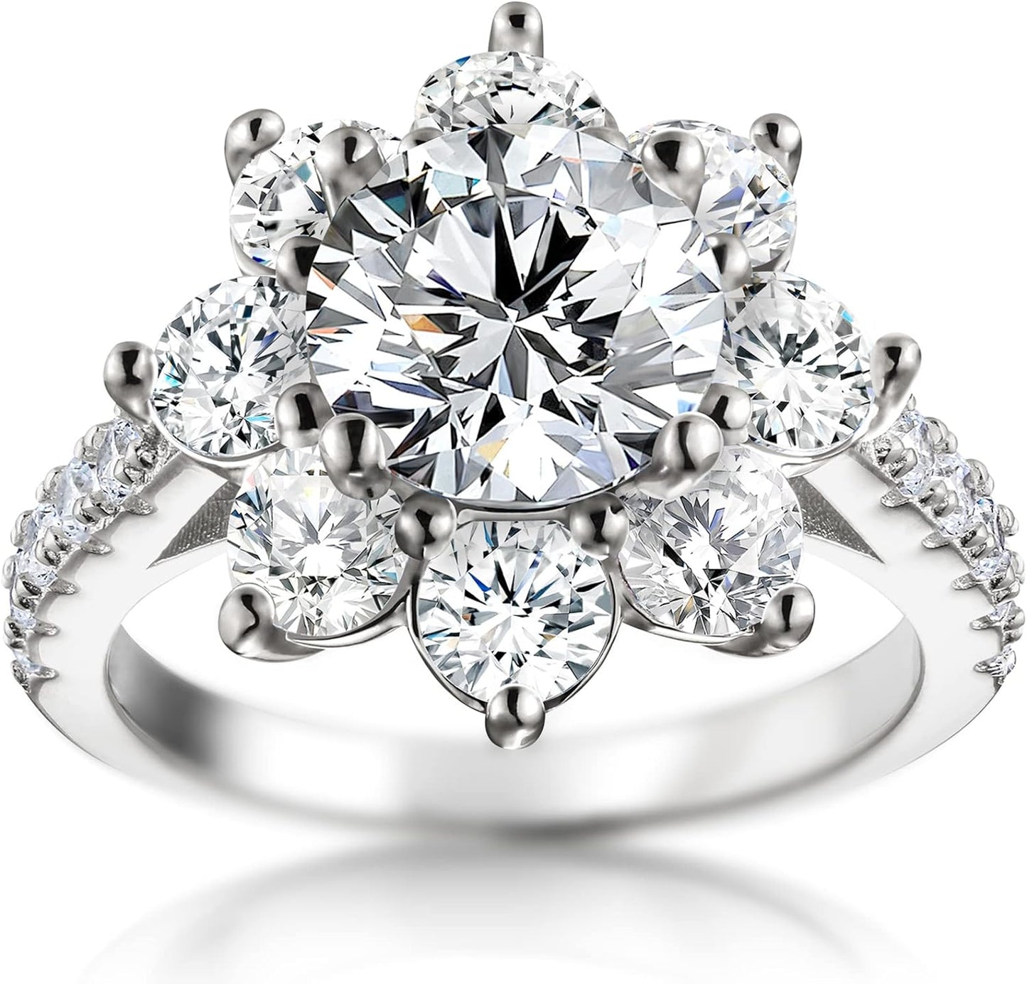 Moissanite Sunflower Ring