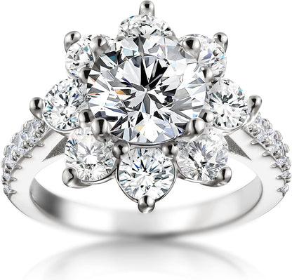 Moissanite Sunflower Ring