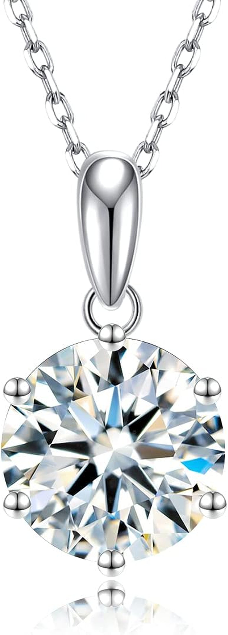 Ideal Cut Moissanite Pendant Necklace 