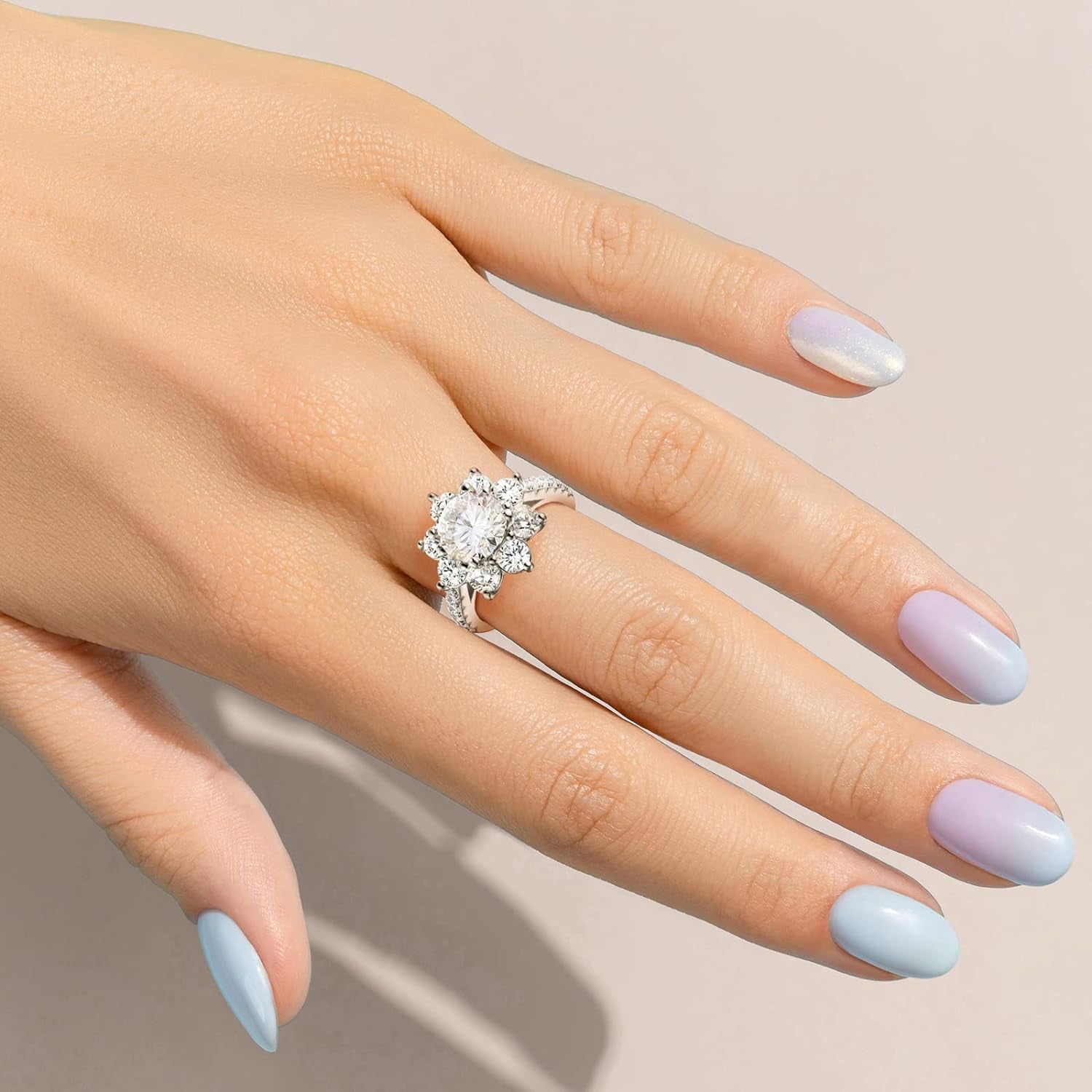 Moissanite Sunflower Ring