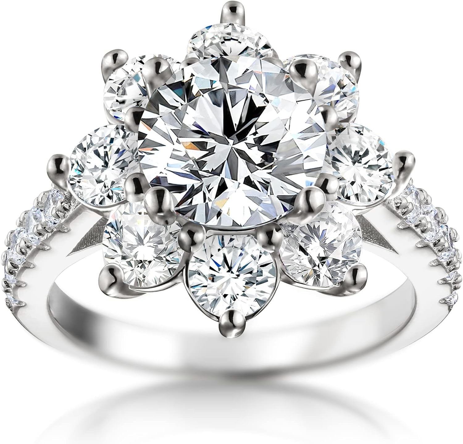 Moissanite Sunflower Ring