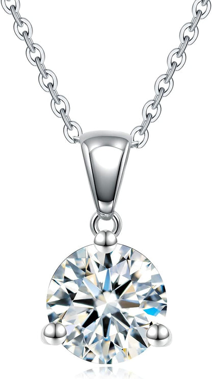 Ideal Cut Moissanite Pendant Necklace 